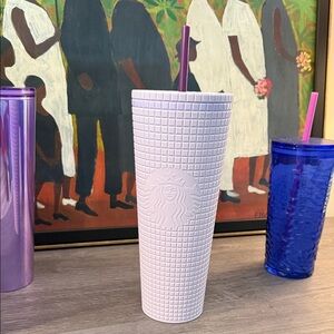 Starbucks Textured Lilac Tumbler with Straw